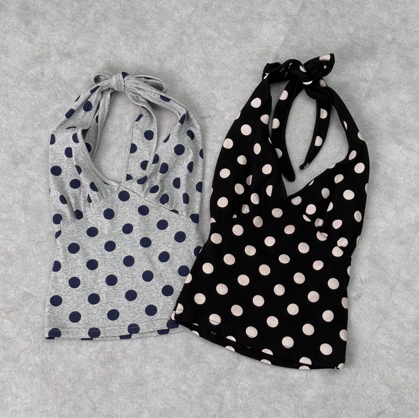 波點排掛頸背心 [2 COLOURS]