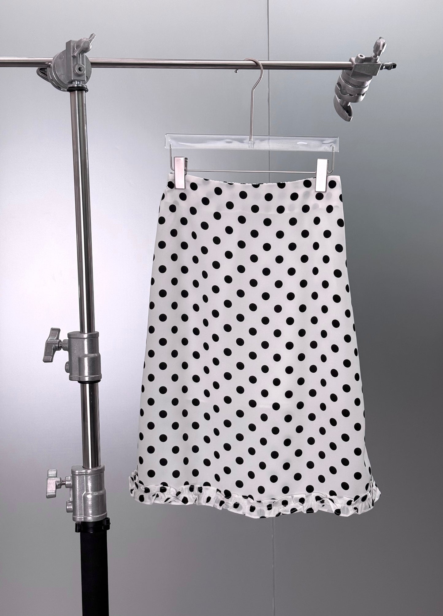 波點花邊雪紡中長裙［ 2 COLOURS ］