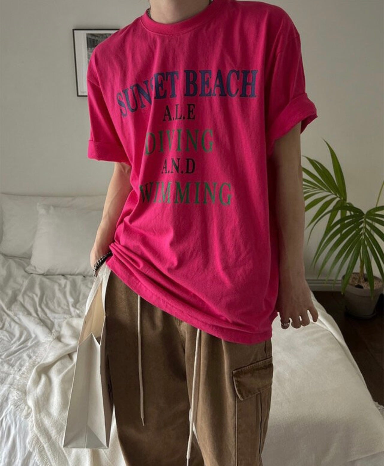 SUNSET BEACH 三色字 TEE［ 3 COLOUR ］