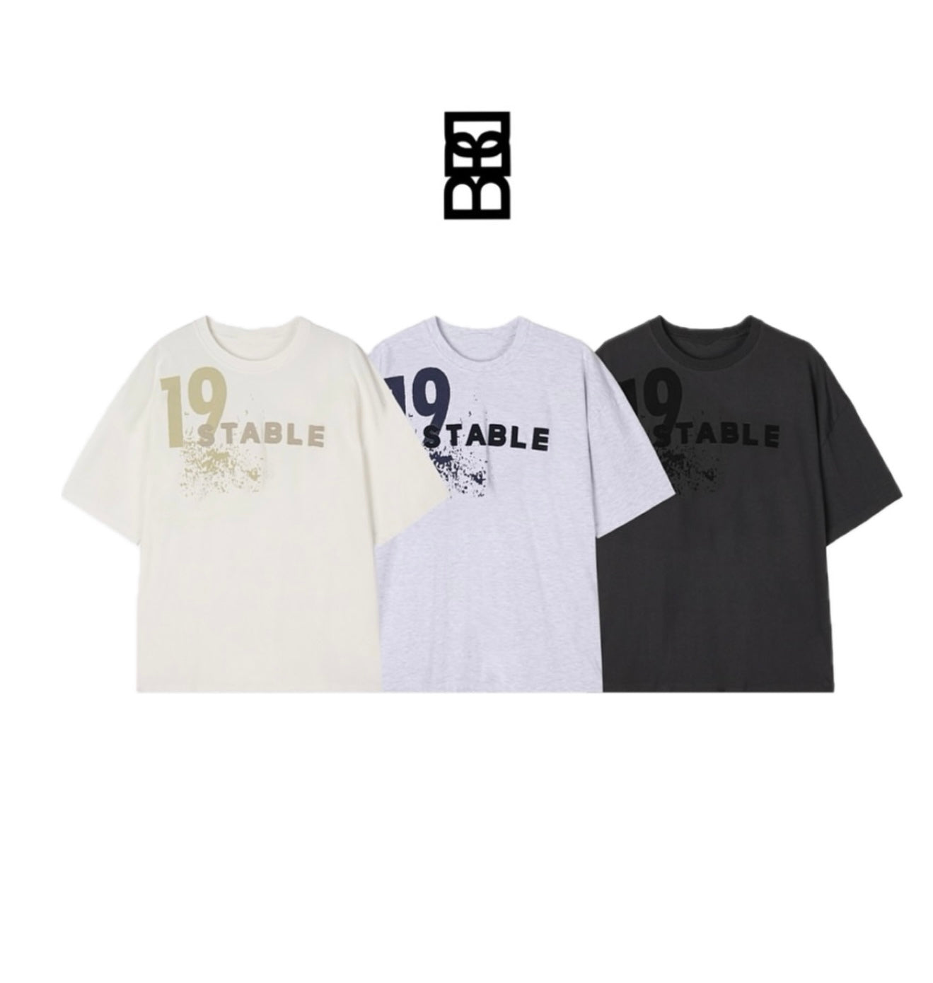 19 STABLE 潑墨短袖TEE［ 3 COLOURS ］