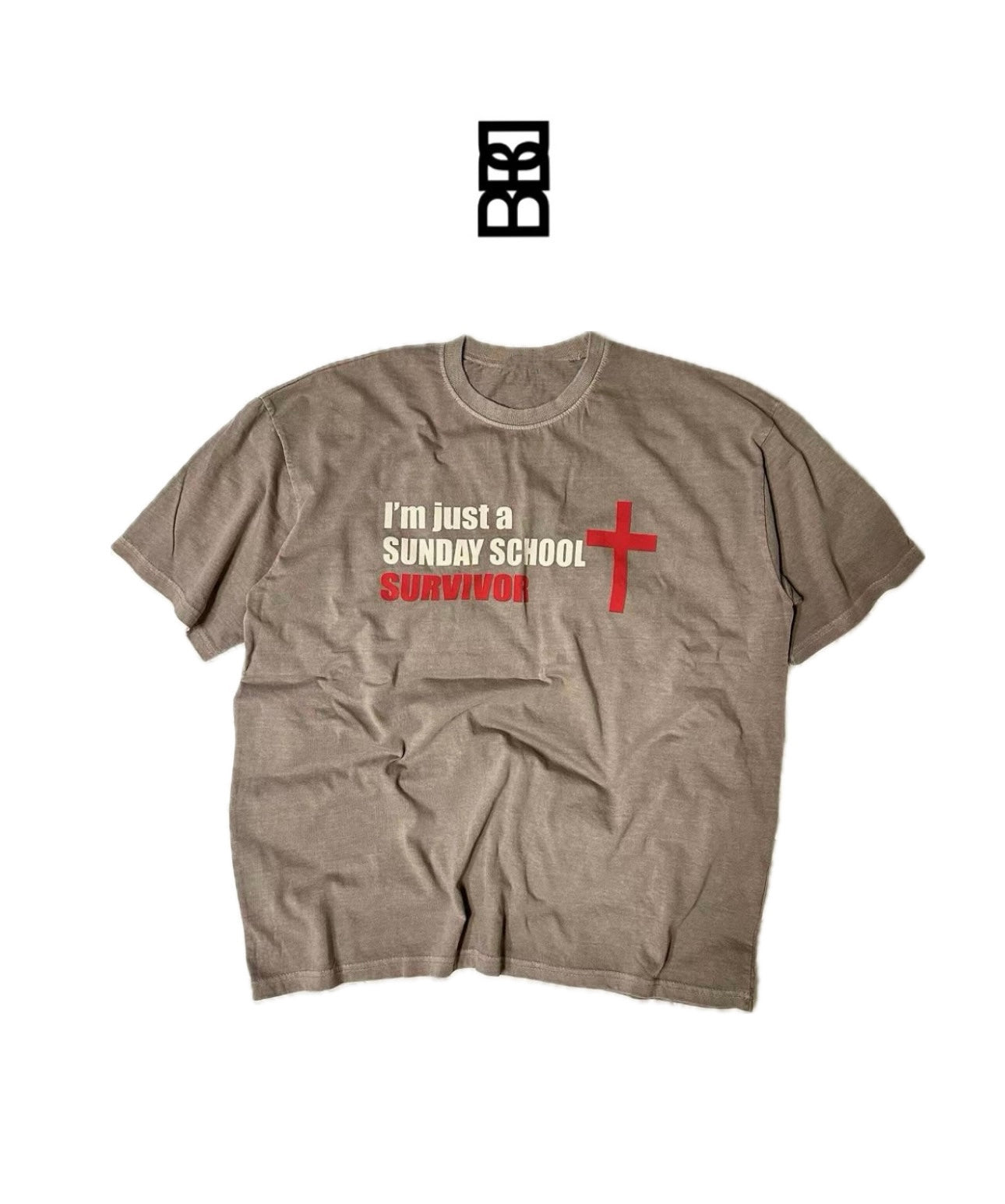 I'm just a SUNDAY SCHOOL SURVIVOR 紅十字洗水短袖TEE［ 3 COLOURS ］