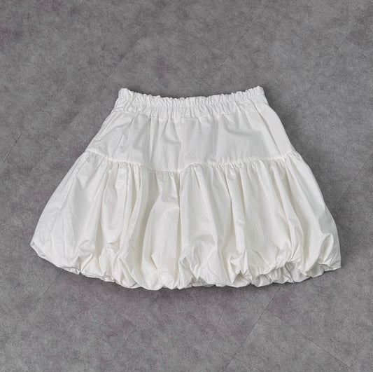 純色收腰泡泡短裙［ 2 COLOURS ］