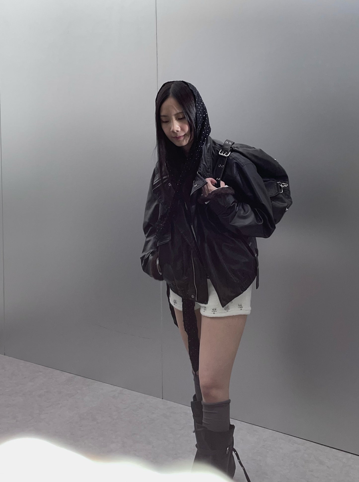 多著法58CM車手皮雙拉鍊外套［ 2 COLOURS ］