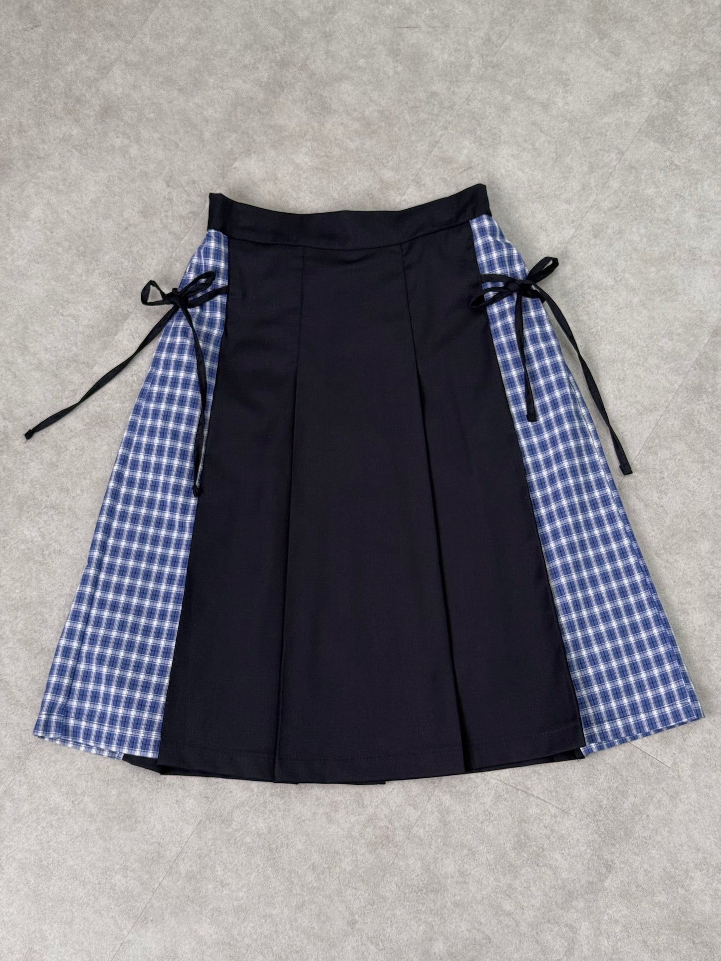 格仔拼百褶中長裙 [2 COLOURS]