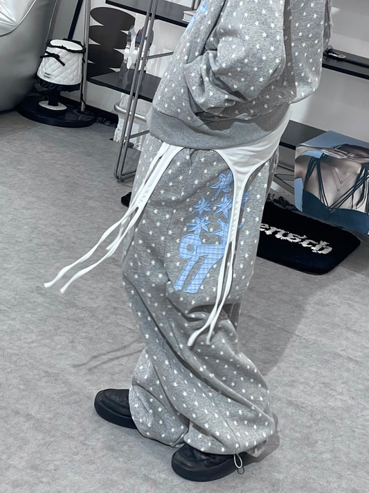 背面格紋97滿版星星棉褲［ 2 COLOURS ]