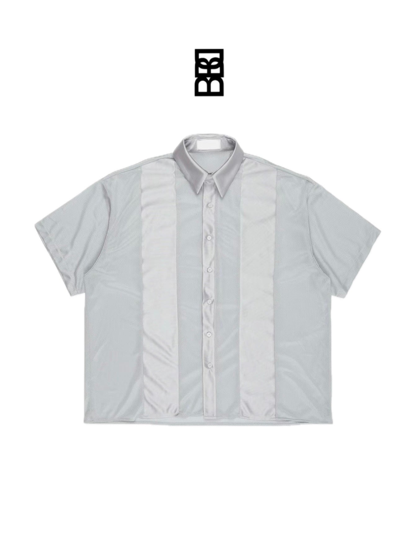 鍛面拼網面透氣短袖恤衫［ 2 COLOURS ］