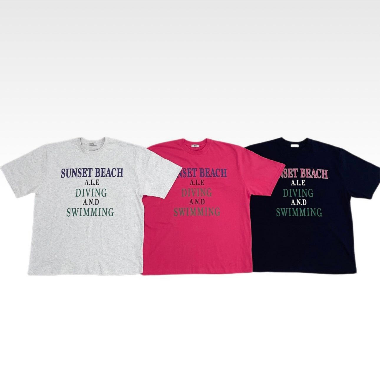 SUNSET BEACH 三色字 TEE［ 3 COLOUR ］