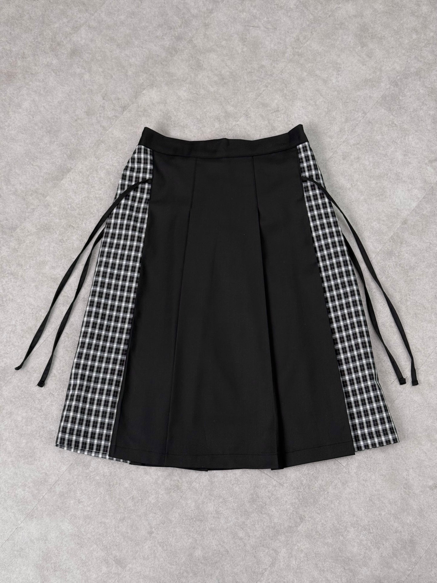 格仔拼百褶中長裙 [2 COLOURS]