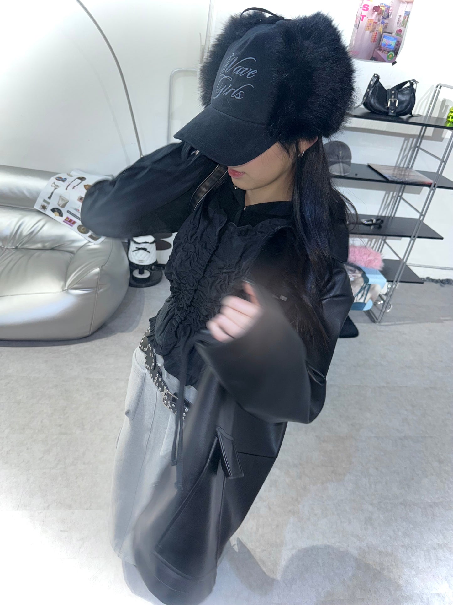 WAVE GIRL毛毛Cap帽