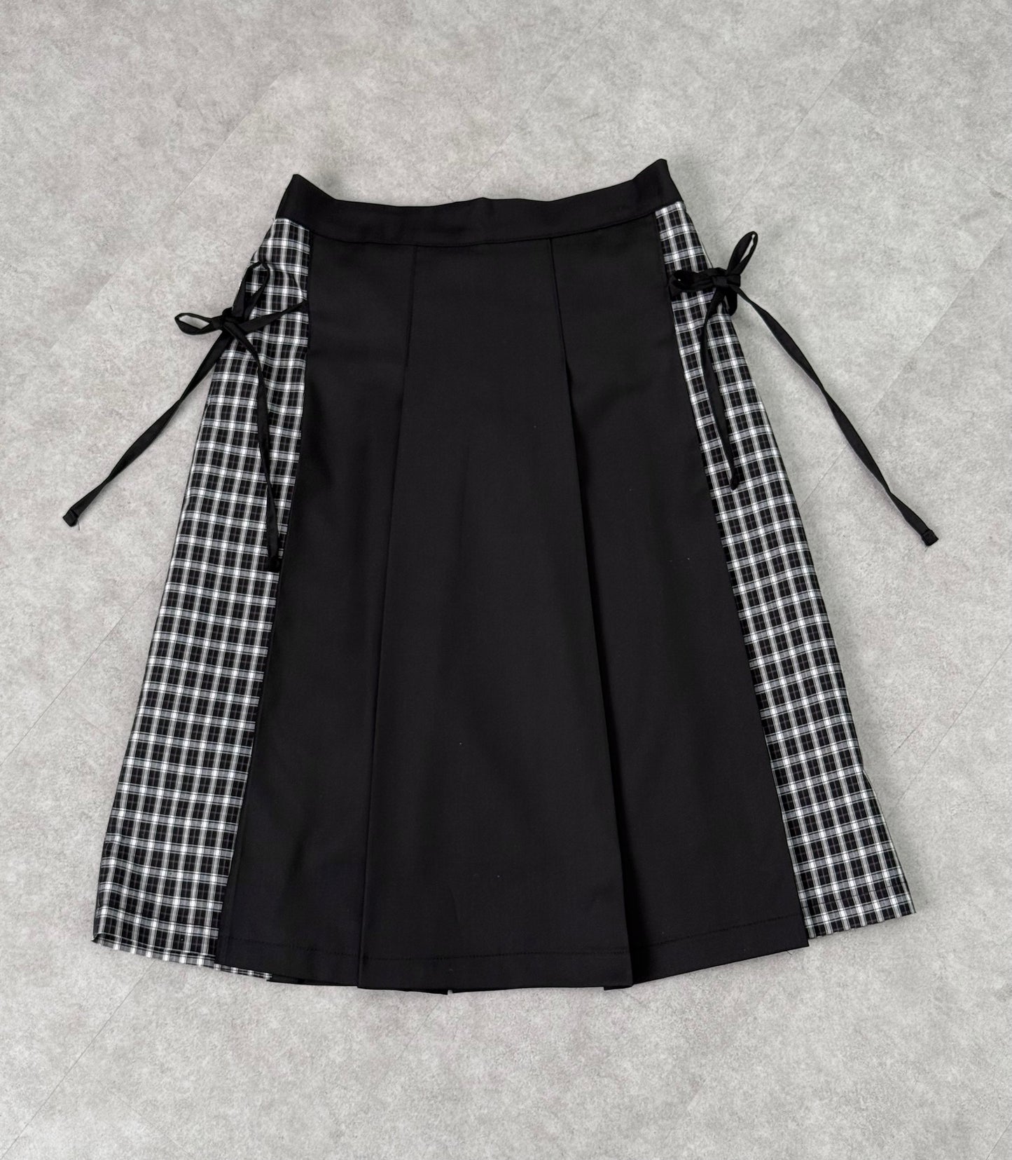 格仔拼百褶中長裙 [2 COLOURS]