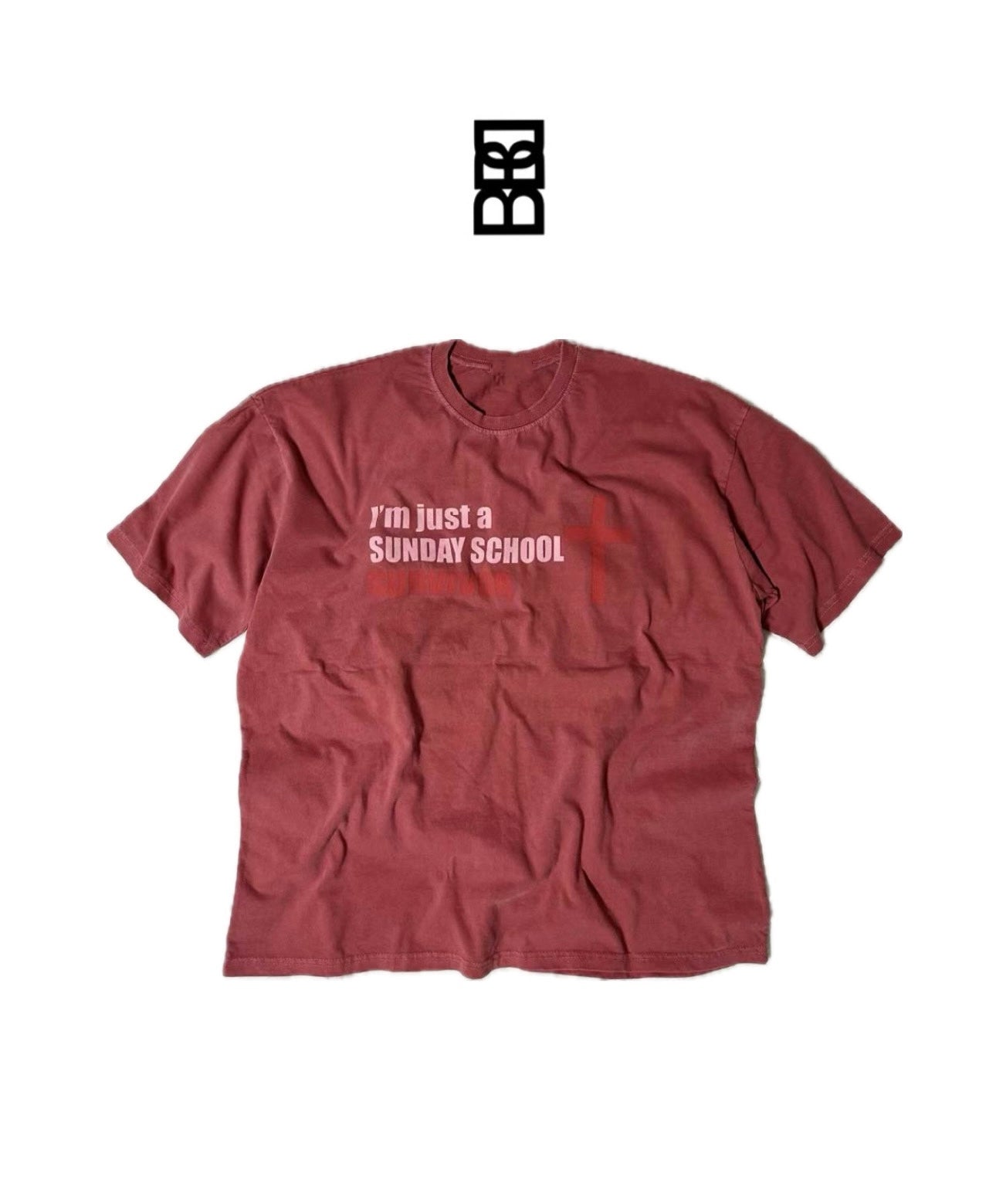 I'm just a SUNDAY SCHOOL SURVIVOR 紅十字洗水短袖TEE［ 3 COLOURS ］