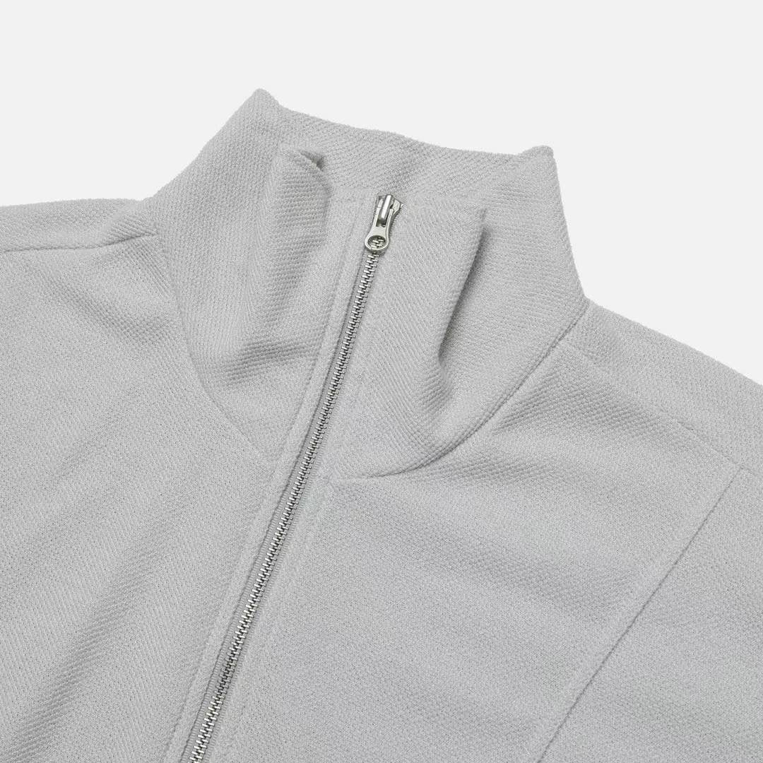 金屬釘高領短袖拉鏈外套［ 2 SIZE / 6 COLOURS ］