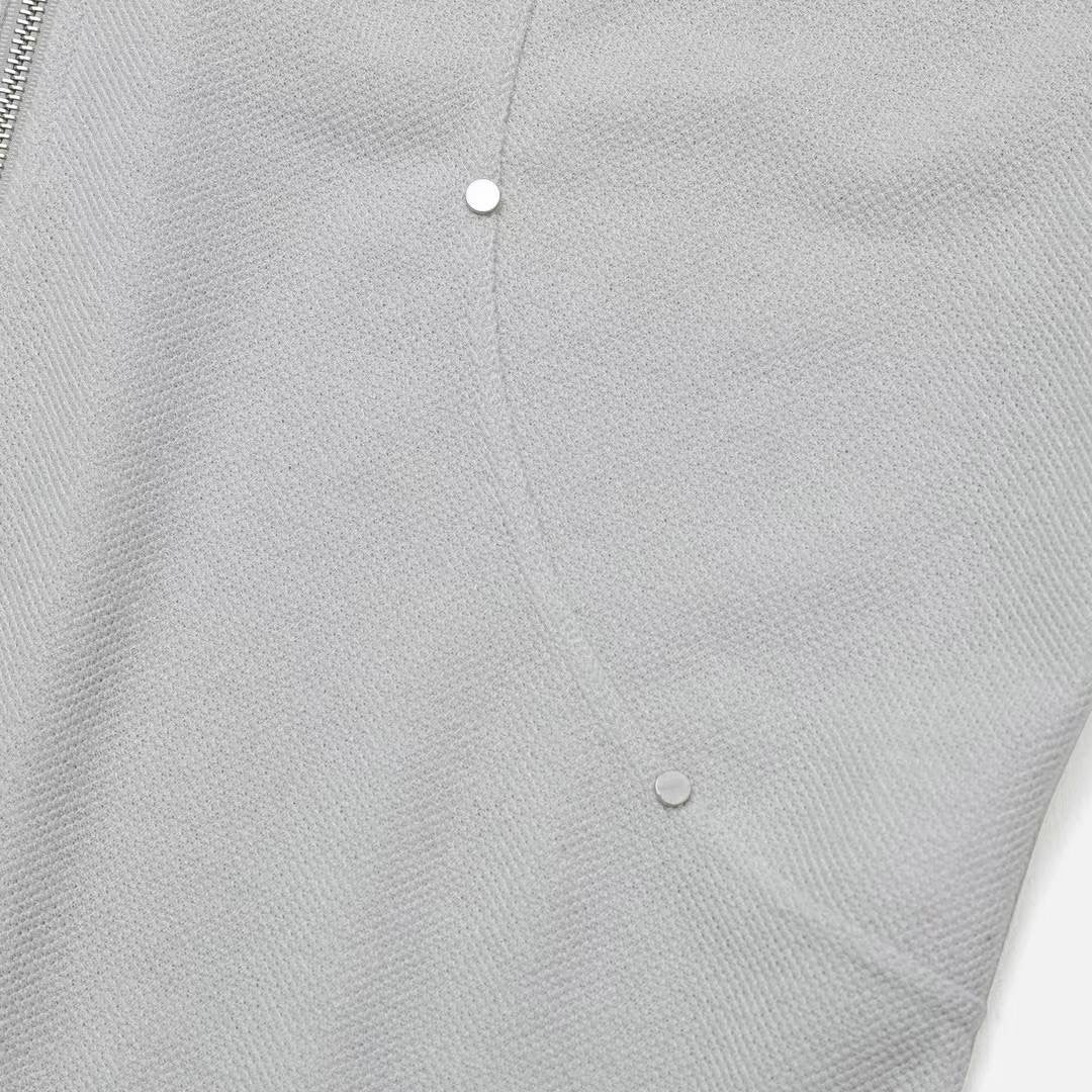 金屬釘高領短袖拉鏈外套［ 2 SIZE / 6 COLOURS ］