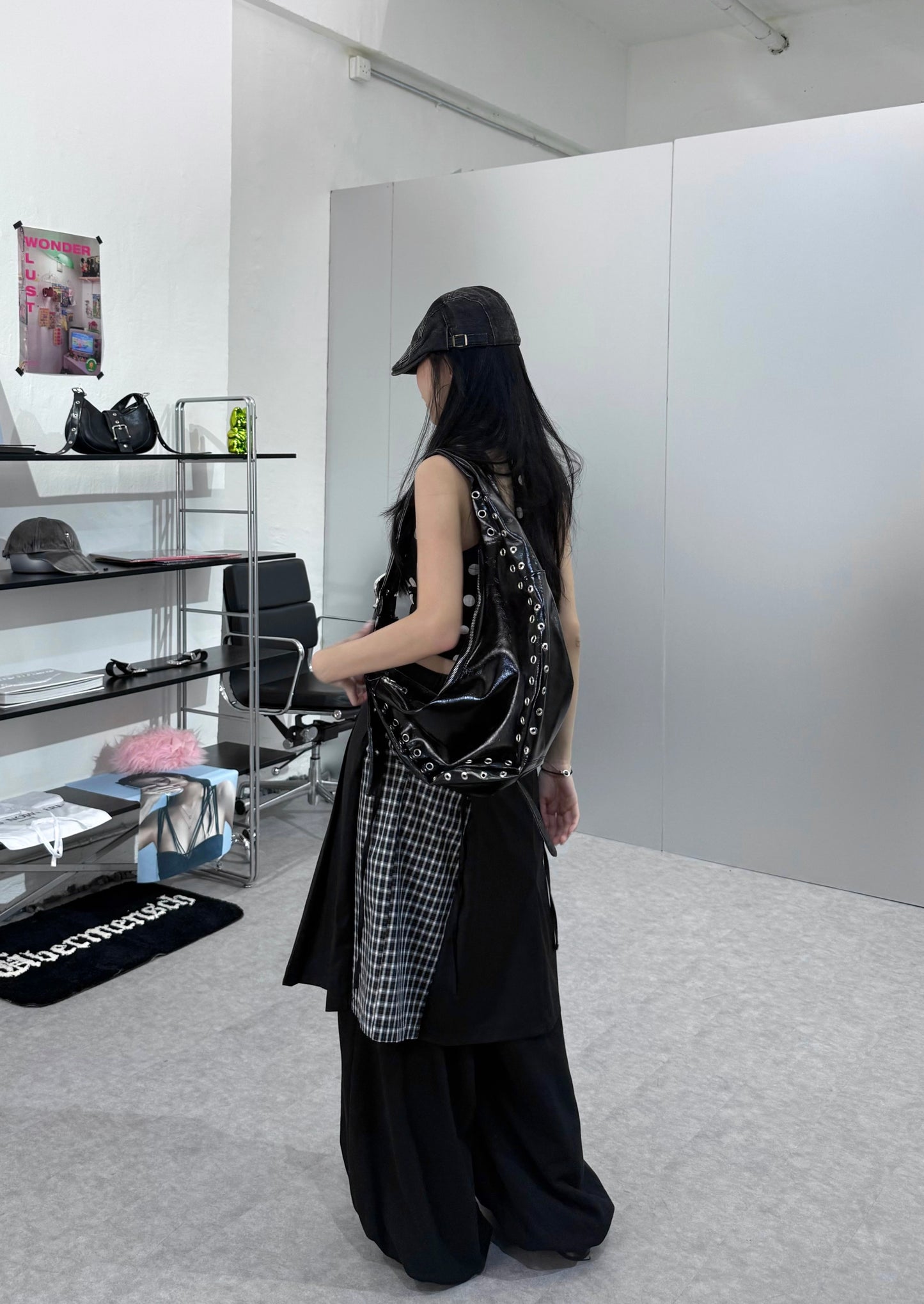 格仔拼百褶中長裙 [2 COLOURS]