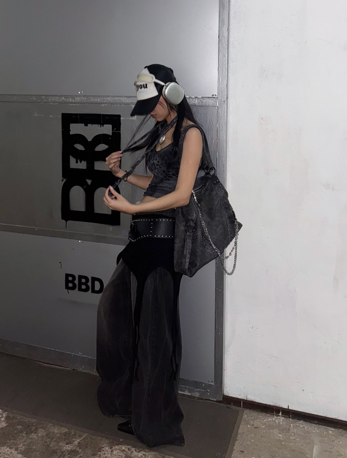 豹紋雪紡背心連絲帶 [2 COLOURS]