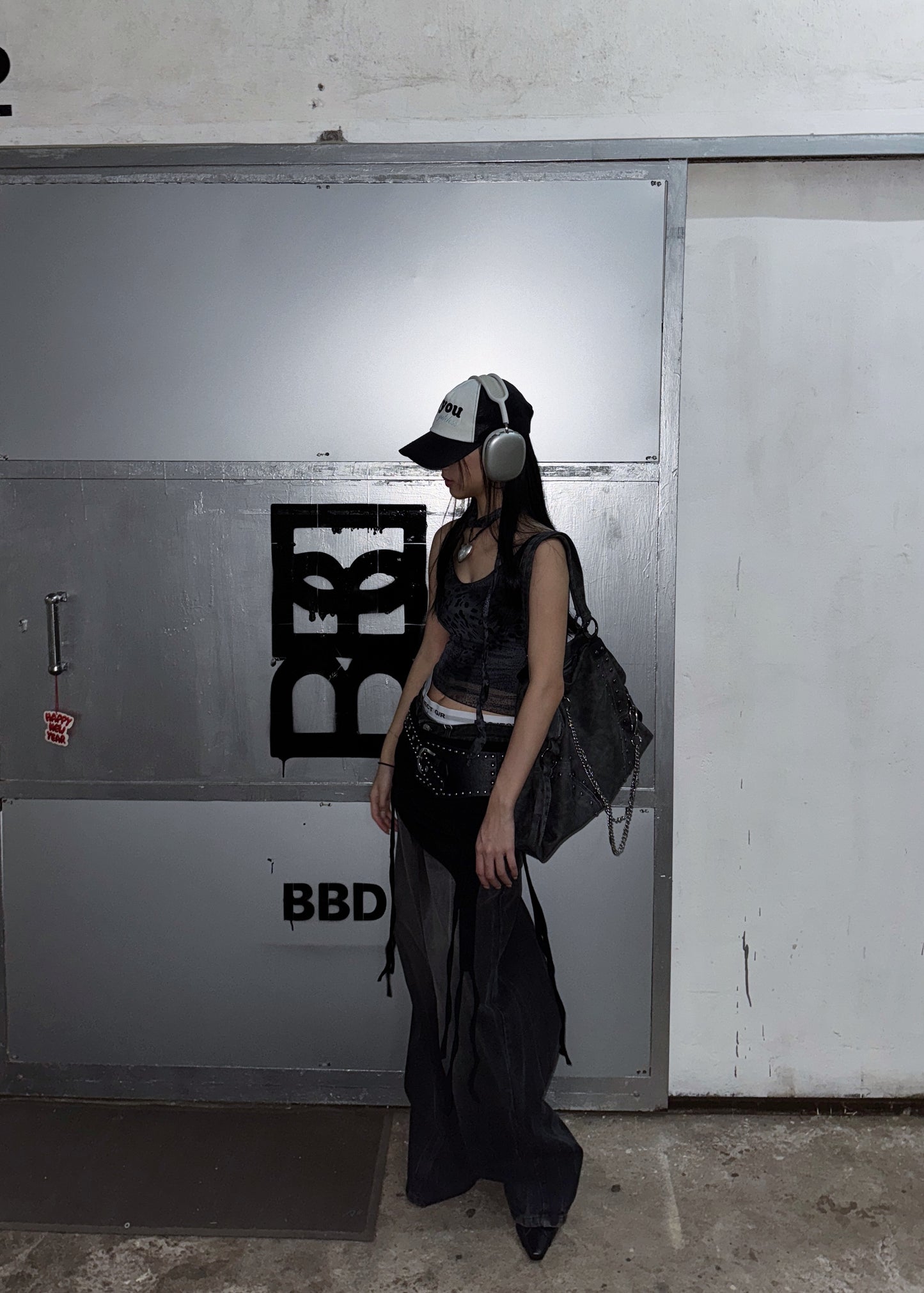 豹紋雪紡背心連絲帶 [2 COLOURS]