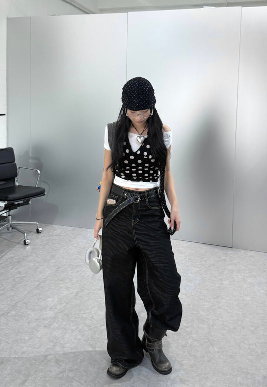 波點排掛頸背心 [2 COLOURS]