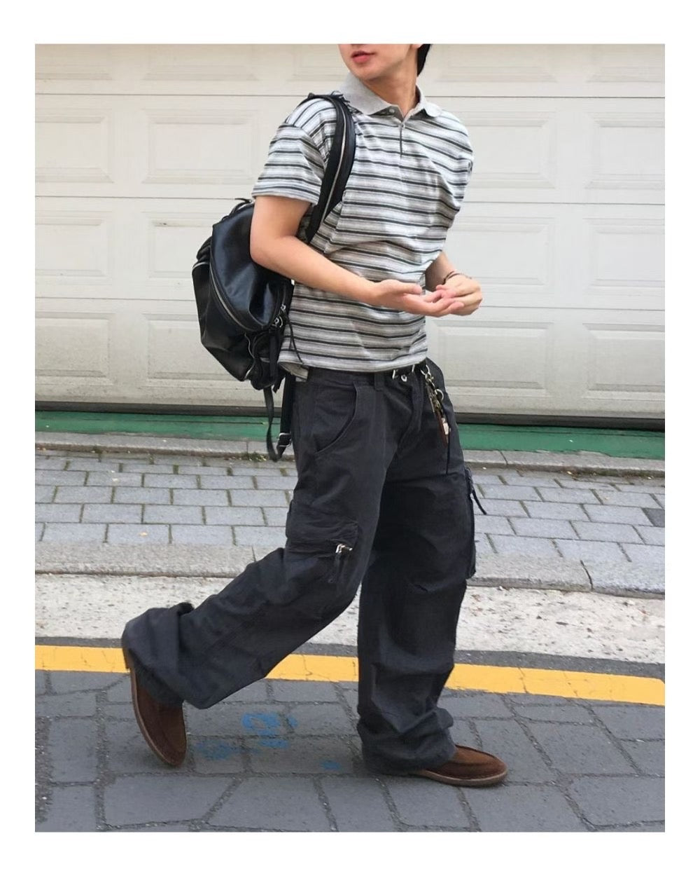 短版橫間短袖POLO衫［ 4 COLOURS ]