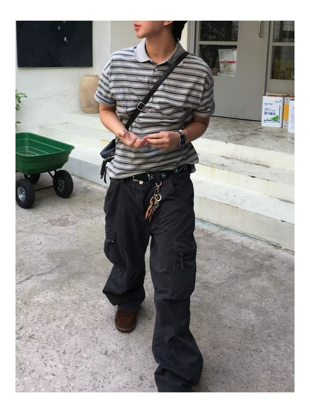 短版橫間短袖POLO衫［ 4 COLOURS ]