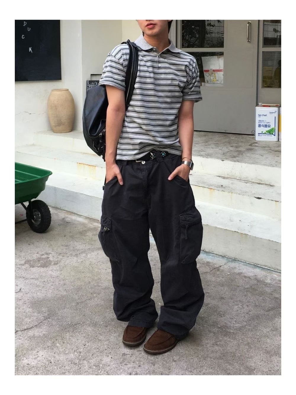 短版橫間短袖POLO衫［ 4 COLOURS ]