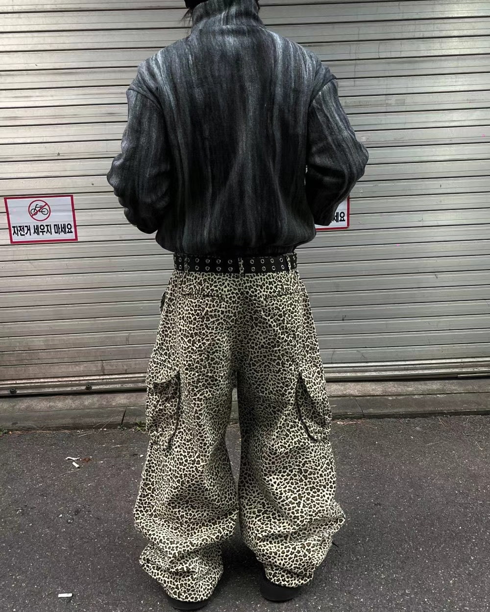 可束式原色豹紋雙袋BAGGY長褲［ 2 WAYS ］