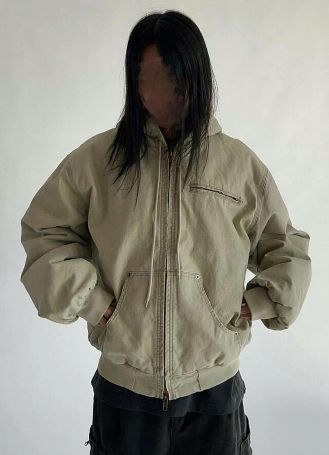 雙拉鏈連帽夾棉Detroit外套［ 4 COLOURS ］