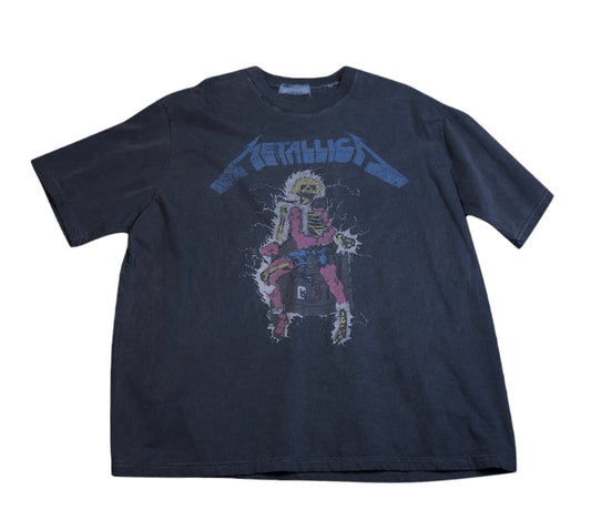 深灰洗水METALLIC BAND TEE